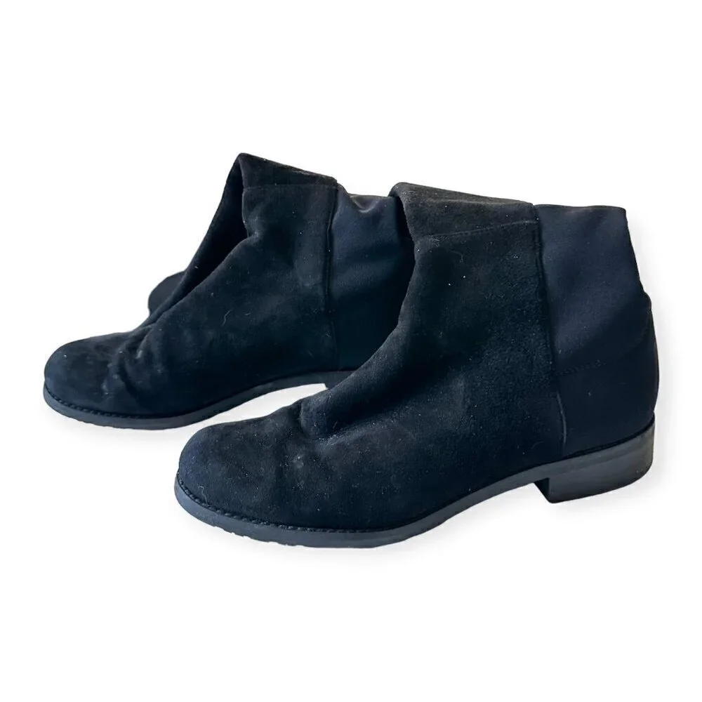 Stuart Weitzman‎ Over the Knee Black Suede/Stretch 50/50 Boots, Size 6M